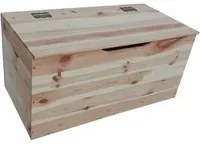 CASSAPANCA BAULE LEGNO PINO NATURALE GREZZO 100x40xh40cm