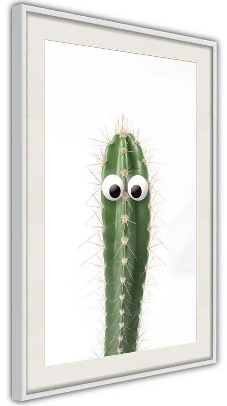 Poster  Funny Cactus I  Cornice Quadri Cornice d'oro con passe-partout, Larghezza x Altezza Home decor 30x45