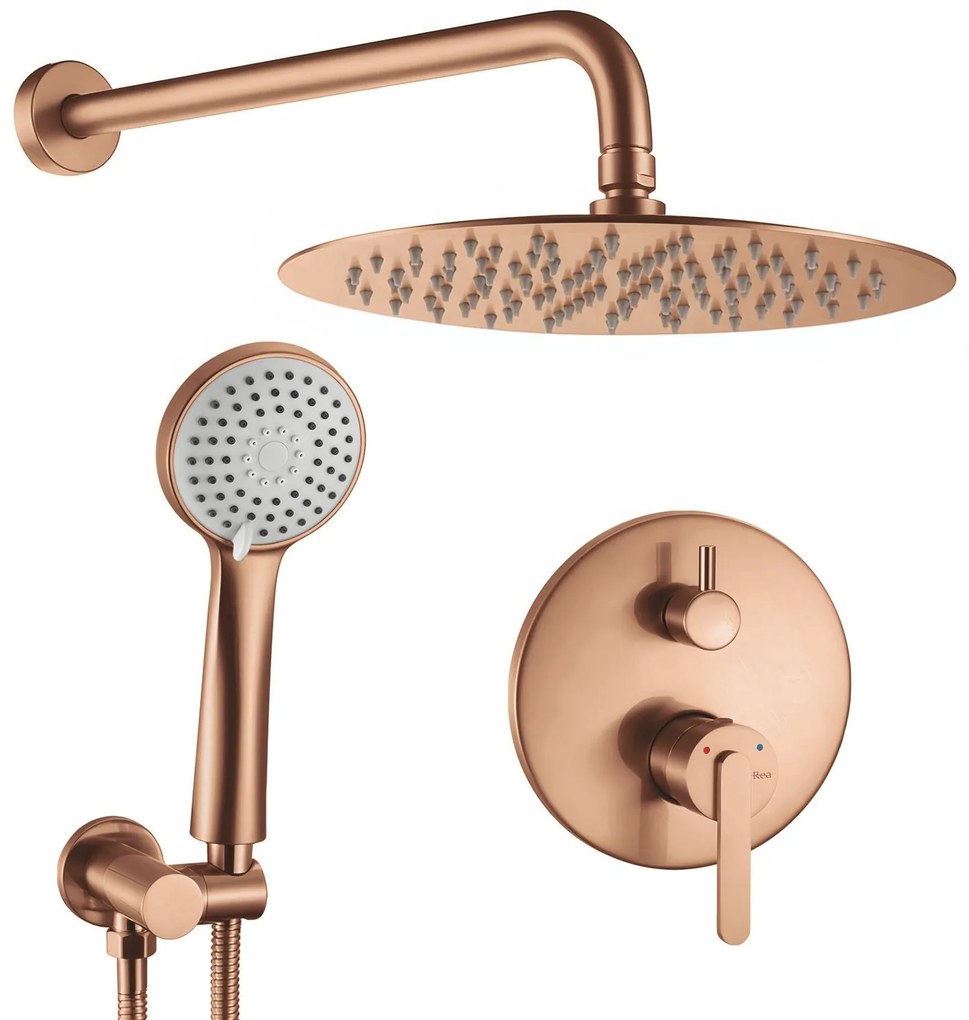 Set doccia da incasso Rea Ontario Brush Copper  + BOX