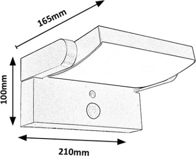 Brilagi -Applique a LED solare con sensore ANKLE LED/10W/3,7V 4000K IP65