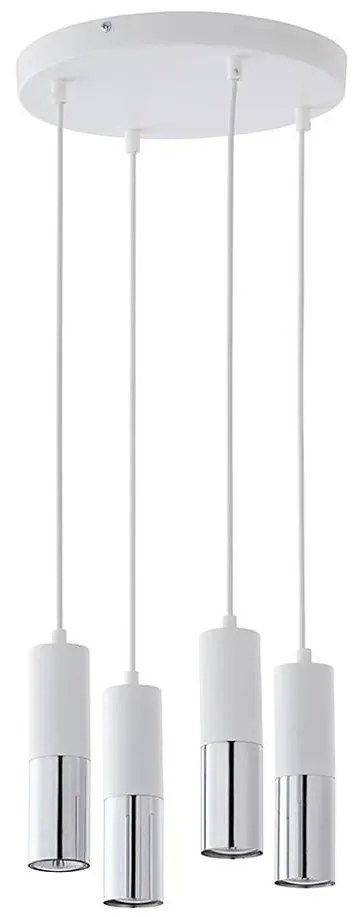 Lampadario su filo ELIT 4xGU10/10W/230V bianco