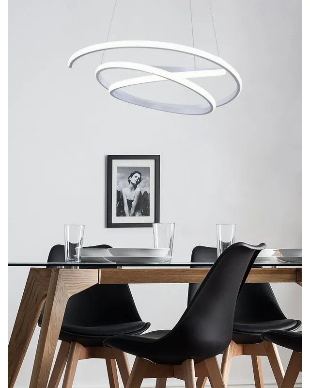 Lampadario LED moderno Kiley bianco Ø50cm, luce naturale 3470 lumen, NOVECENTO