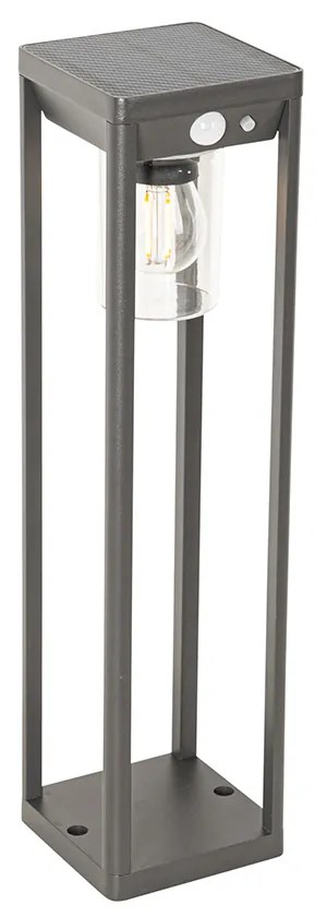 Lampada da terra per esterni grigio scuro 40 cm con LED e luce dimmerabile a energia solare - Sonne