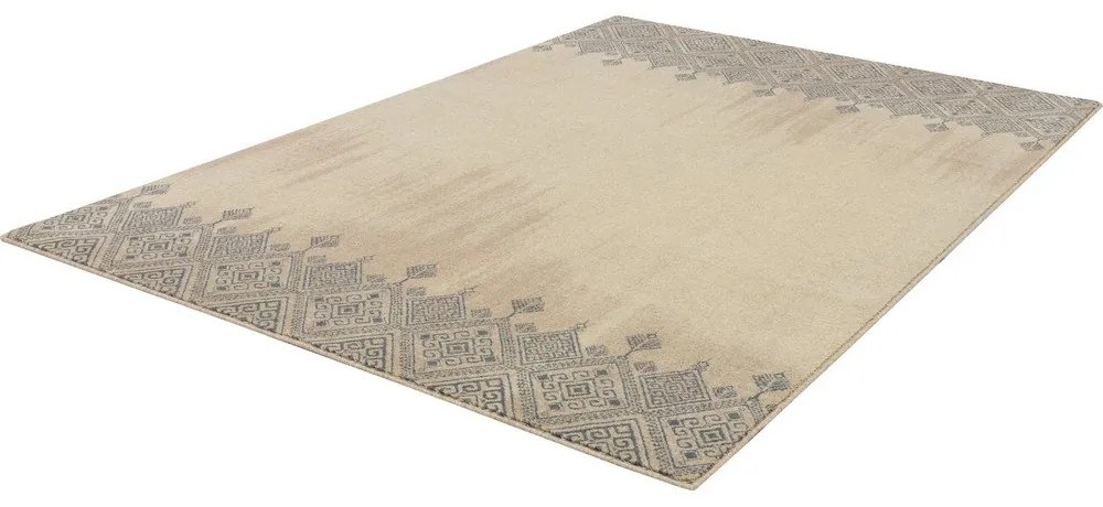 Tappeto in lana beige 133x180 cm Decori - Agnella