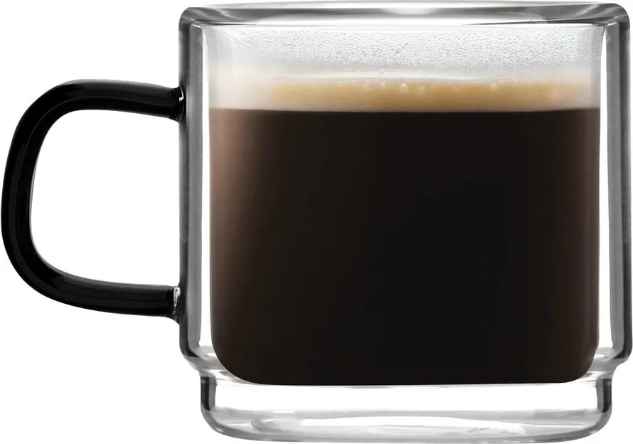 Set di 2 tazze da espresso in vetro da 80 ml Carbon - Vialli Design