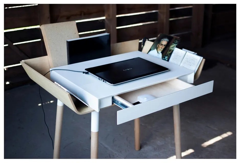 Scrivania bianca con 1 cassetto Scrivania My Writing - EMKO