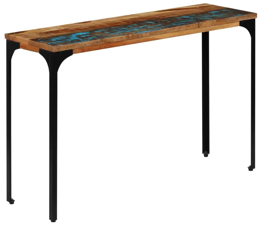 Tavolo Consolle 120x35x76 Cm Legno Massello Di Recupero /