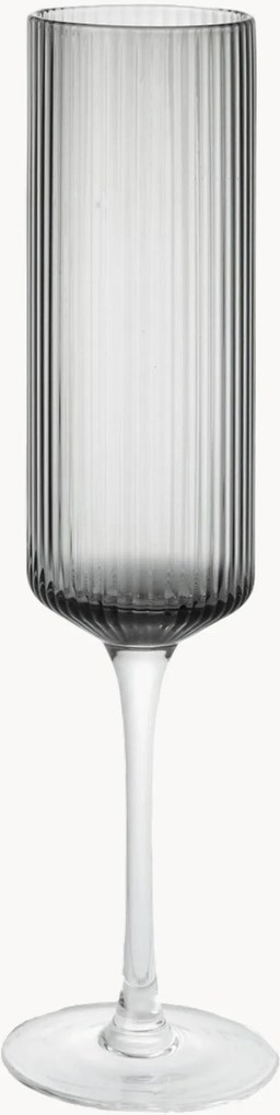Set di 2 flute da champagne in vetro soffiato Ripple