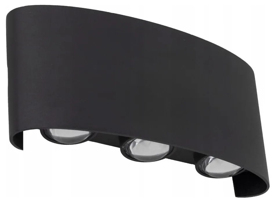 Applique a LED da esterno ARROW 6xLED/1W/230V IP54 nero