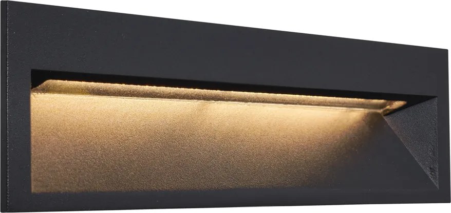 Set di 6 Applique da Incasso Moderne Nere 28cm Incl. LED IP65 - Mert