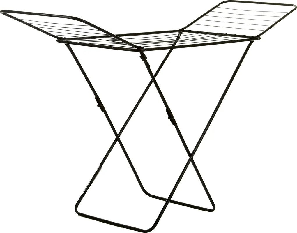 Stendibiancheria con ali 18 metri nero pieghevole