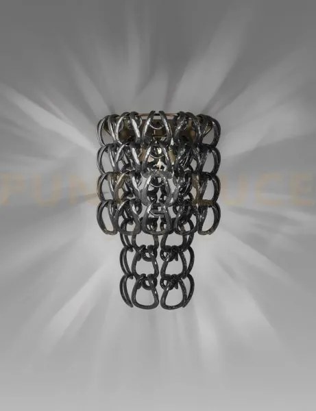 Giogali applique a parete nero e bronzo opaco 1 luce attacco e14