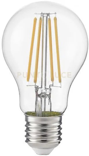 Gla260c- lampadina attacco e27 d.6cm 2700k 980lm 8w globo vetro tra...