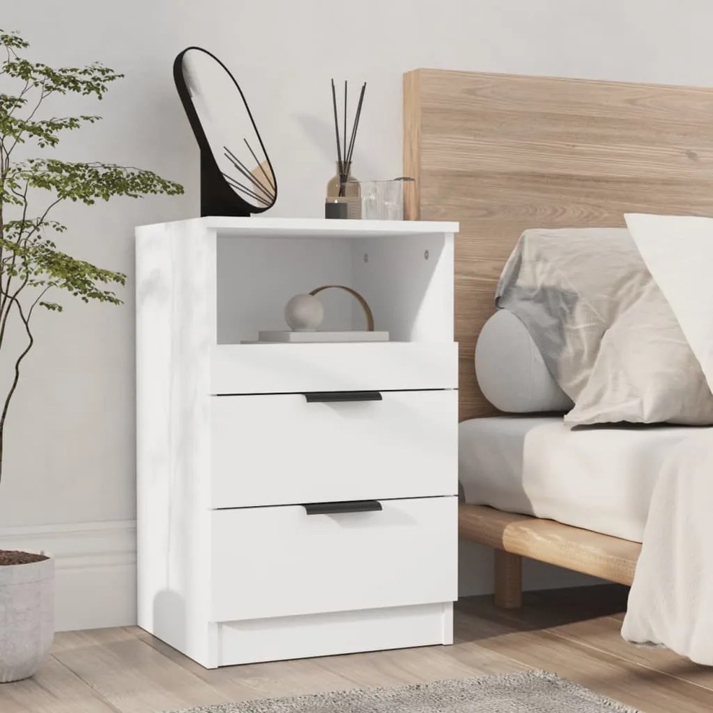 Comodino A Muro Bianco İn Legno Multistrato /