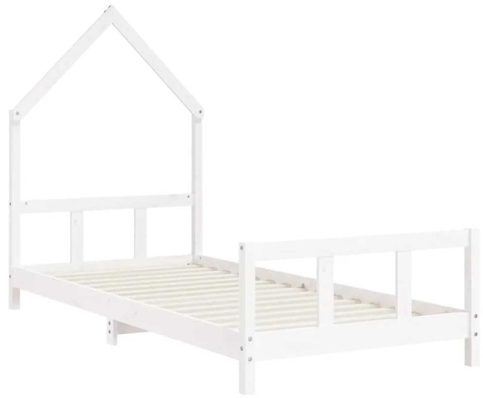 Giroletto per bambini bianco 90x190cm in legno massello di pino