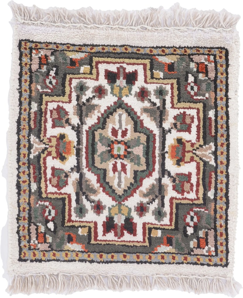 Agra Tappeto orientale 30 x 30 (Indian) Annodato A Mano