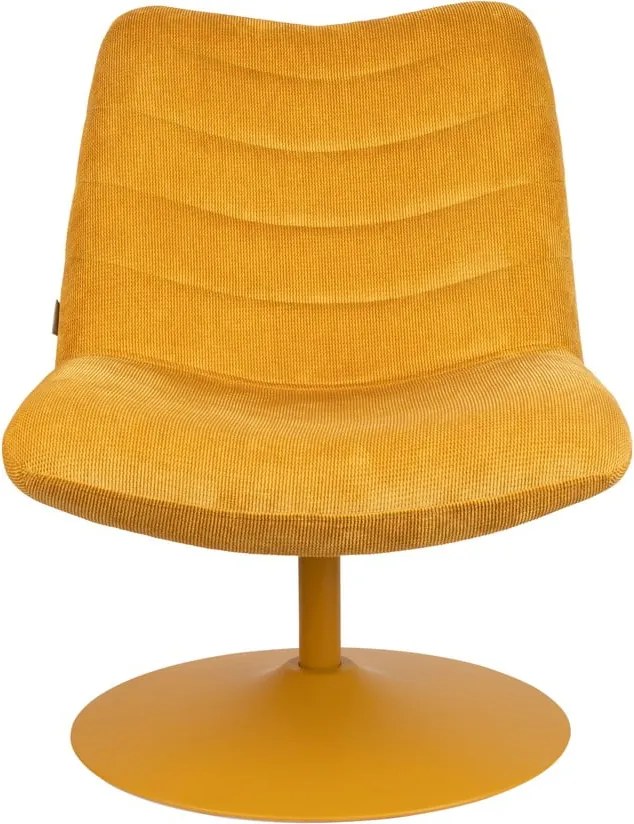 Poltrona in velluto giallo ocra Bubba - Zuiver