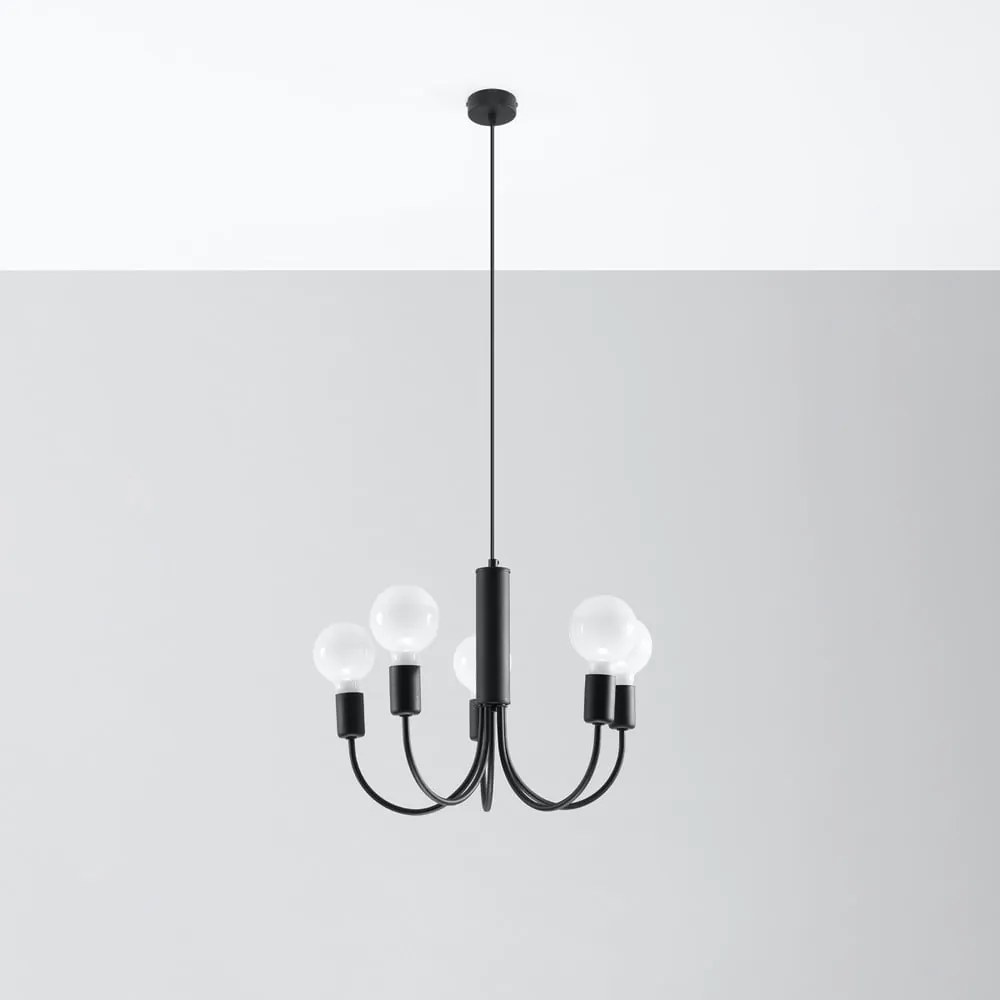 Apparecchio a sospensione nero ø 45 cm Karim - Sollux