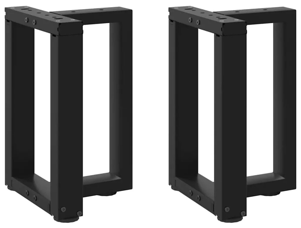 Gambe Tavolino Da Caffè A T 2 Pz Nero 38x25x(42-43) Cm Acciaio /