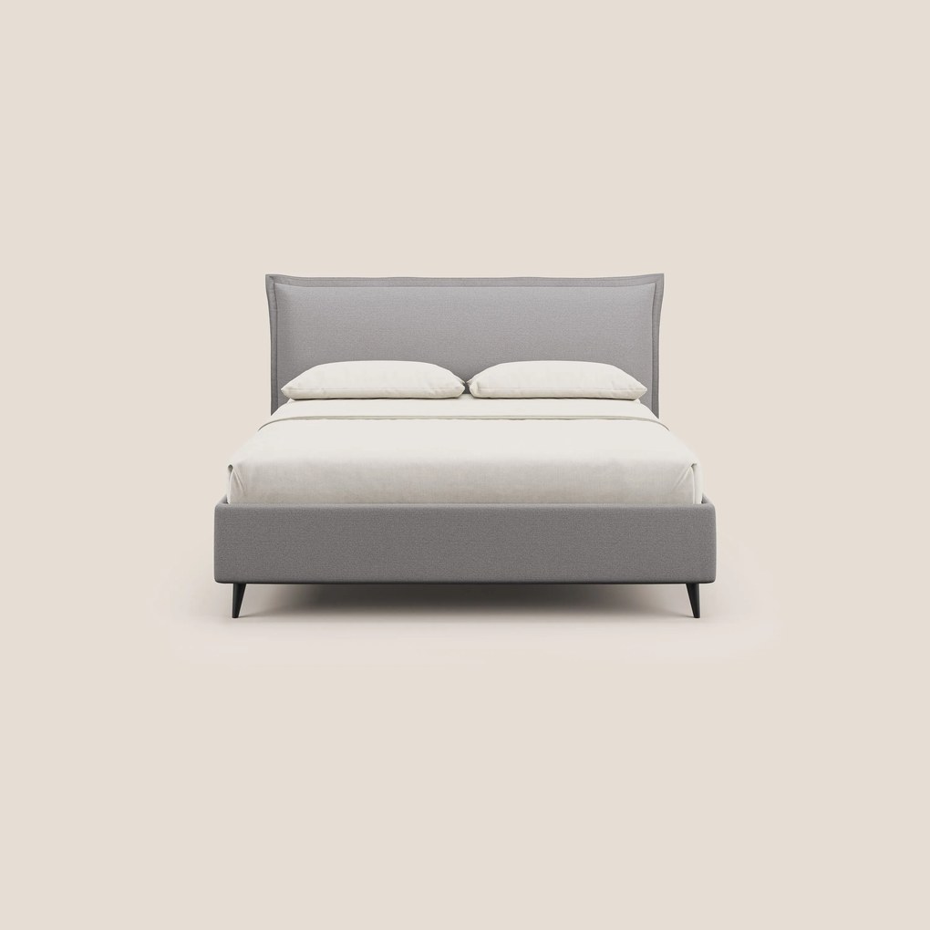 Hans letto contenitore imbottito minimal in tessuto simil cotone impermeabile T19