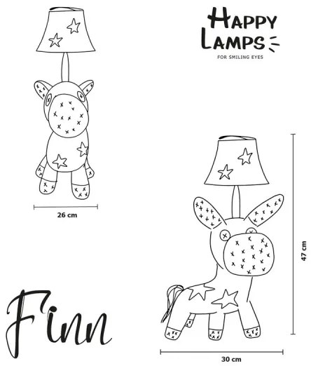 Happy Lamps - Lampada da tavolo LED per bambini FINN LED/5,4W/230V cavallo