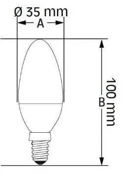Lampadina LED E14 Filamento 4W 450lm Colore  Bianco Caldo 2.700K