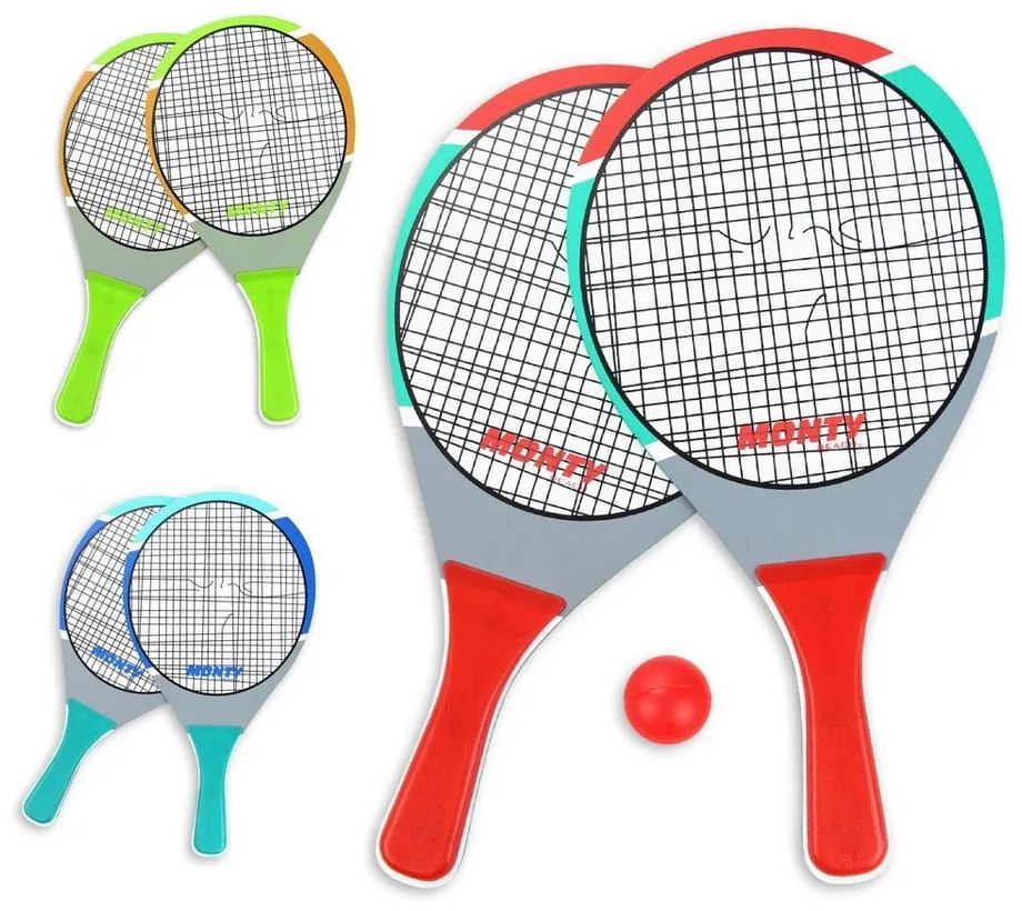 Set di 3 coppie di racchette colorate da spiaggia - Juinsa