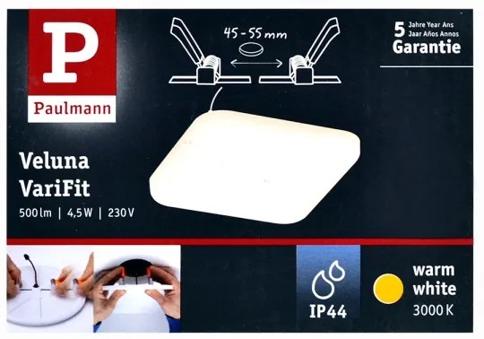 Paulmann 92393 - LED/4,5W IP44 Lampada da incasso per bagno VARIFIT 230V