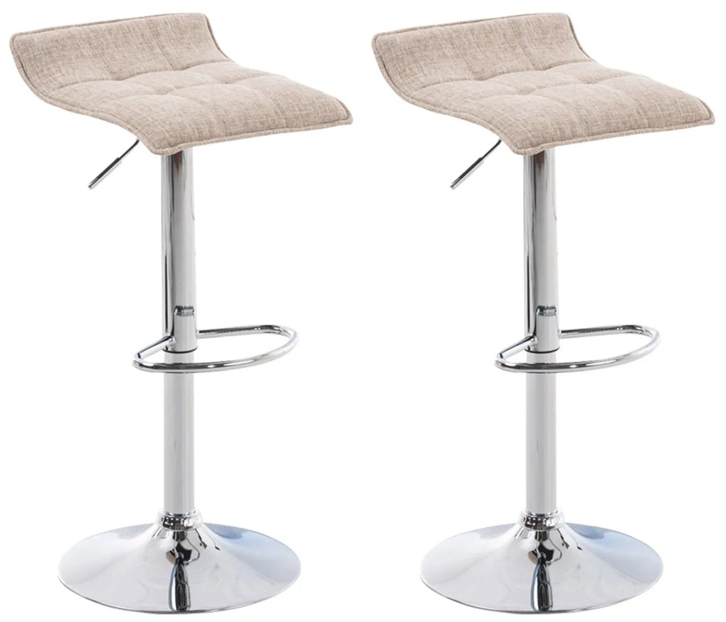 Set Barhocker Madison Stoff - Eleganza E Comfort Sorprendenti / Creme