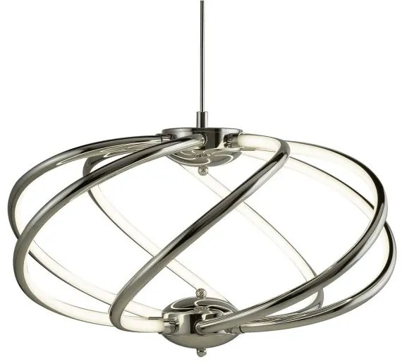 Magic 7lt pendant - metallo cromato e acrilico opalino