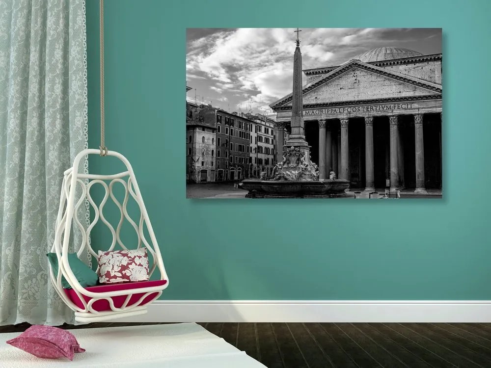 Quadro su tela – Basilica romana in bianco e nero