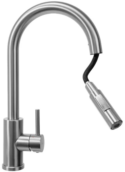 REA-B9146 - Miscelatore per lavello con doccetta estraibile FRESH 39,5 cm nichel