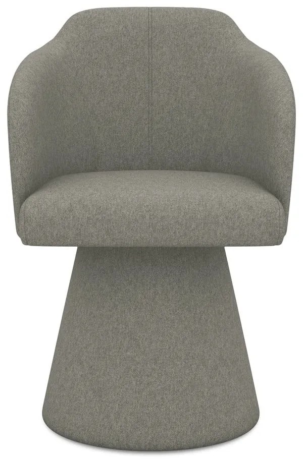 Sedia da pranzo grigia in imbottito Kanoa – Makamii