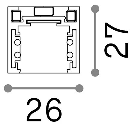 Profilo Basso 100Cm Ego Alluminio Nero