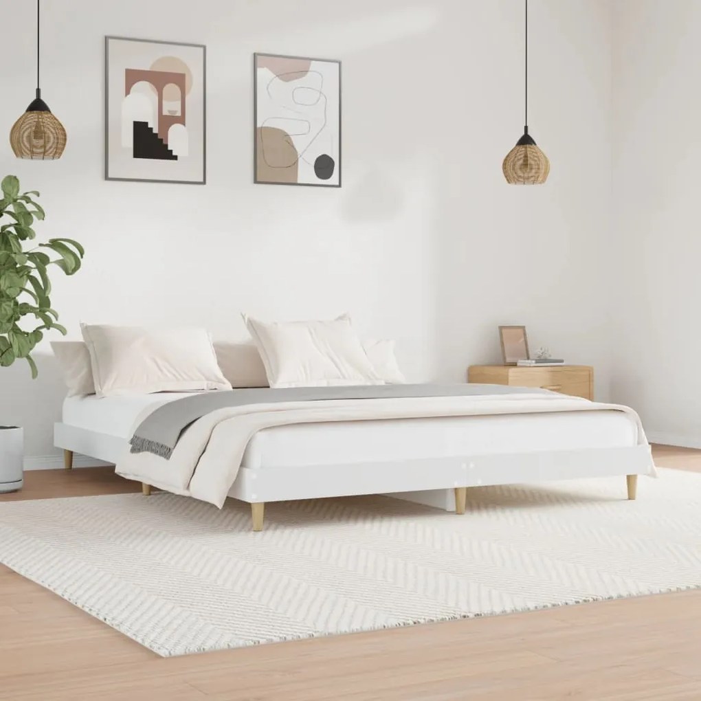 Giroletto Bianco 140x200 Cm İn Legno Multistrato /