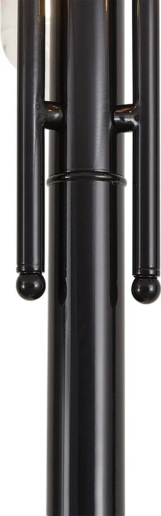 Lampada da esterno moderna nera con rame 235cm 3 luci IP44 - Kansas