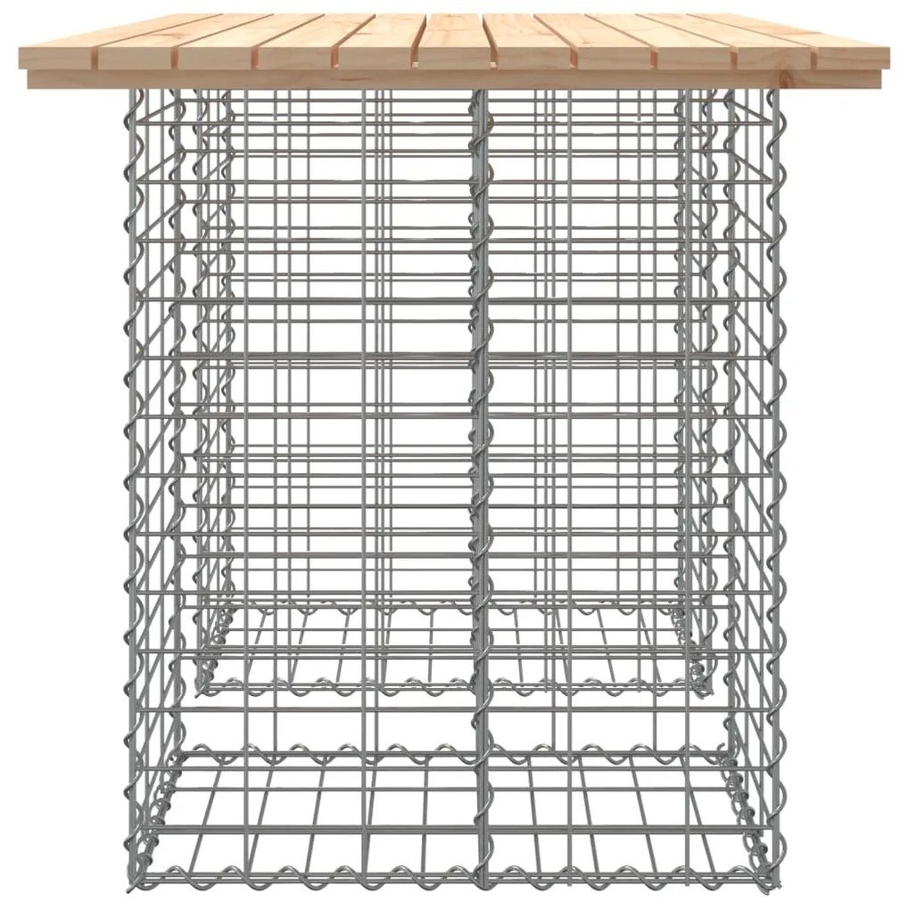 Panca giardino design gabbione 100x70x72 cm legno massello pino