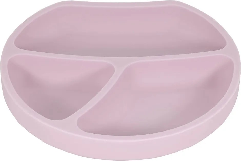 Piatto per bambini in rosa chiaro in silicone 19x20,5 cm – Kindsgut