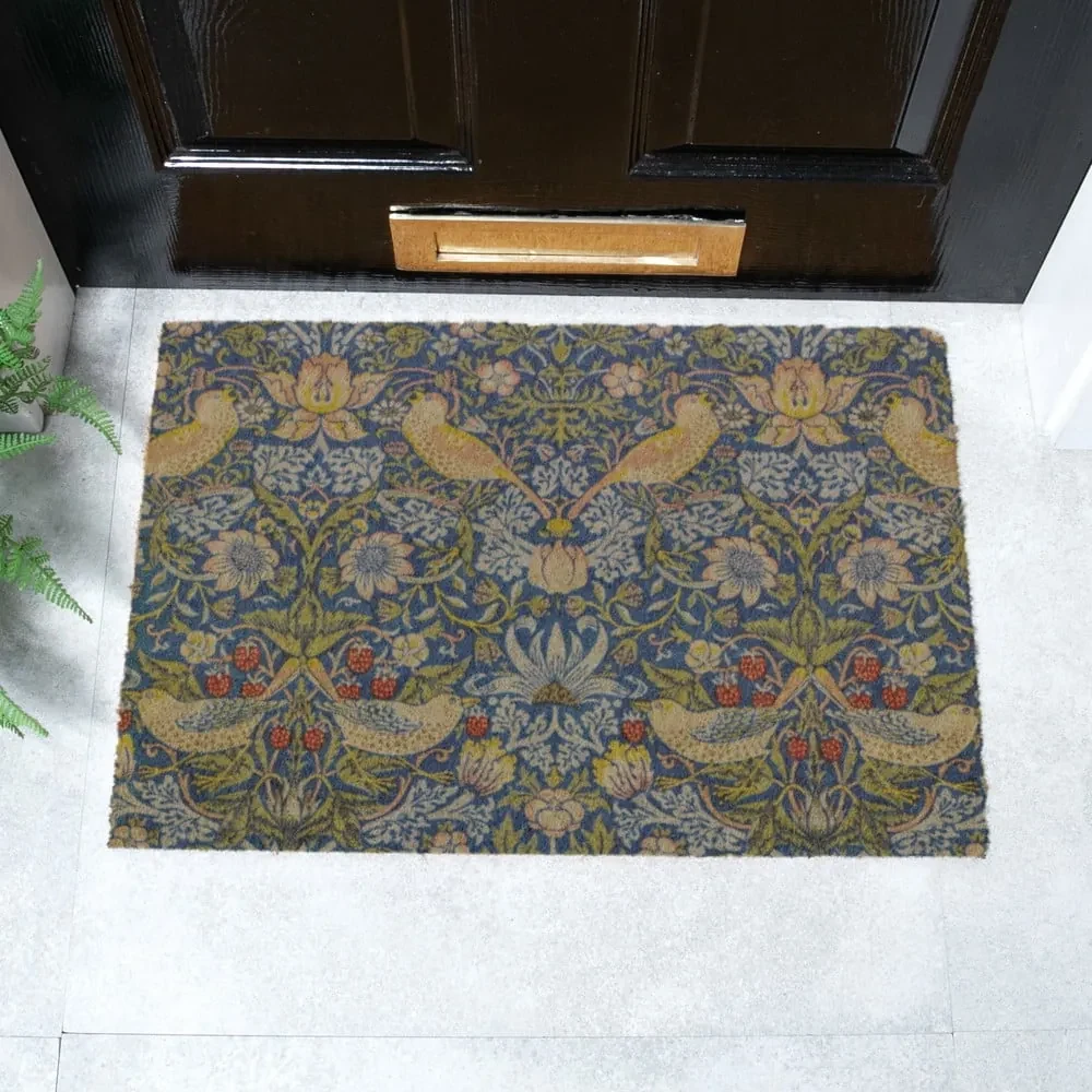 Zerbino in fibra di cocco 60x90 cm William Morris Strawberry Thief - Artsy Doormats