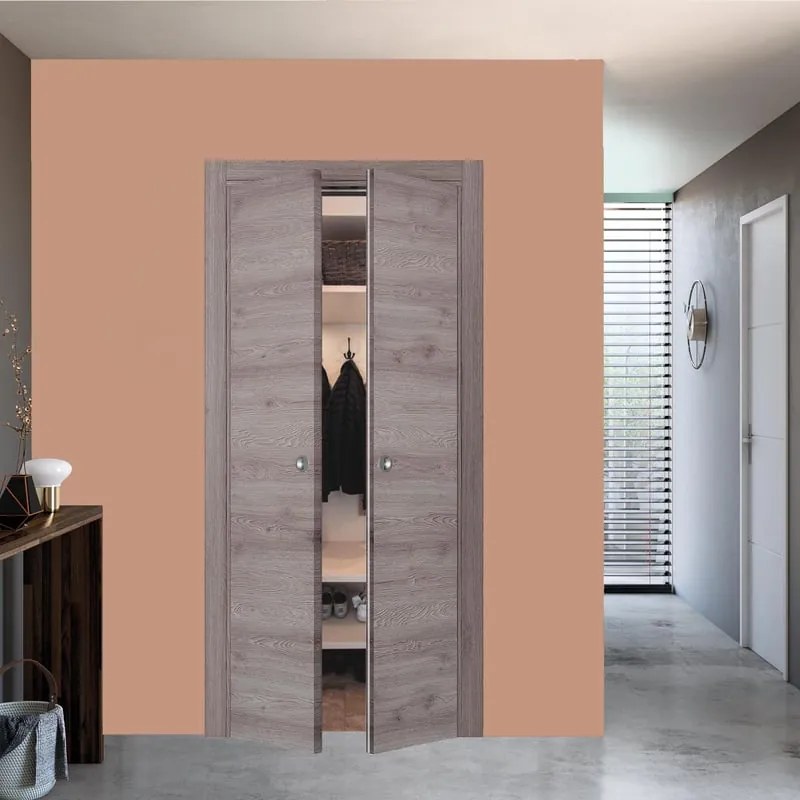 Porta per armadio battente Swin rovere corda L 80 x H 210 cm reversibile