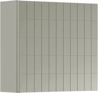 Pensile bagno Pixel Grid laccato opaco Beige Greige, 1 anta apertura da sinistra P 17 x L 40 x H 40 cm