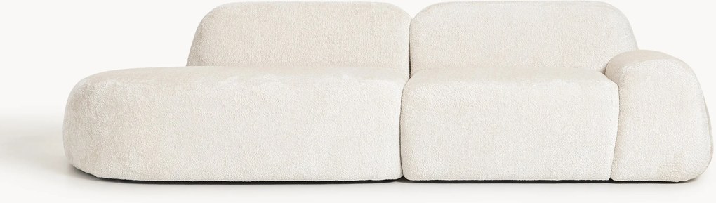 Chaise longue componibile 3 posti in teddy bouclé Wolke