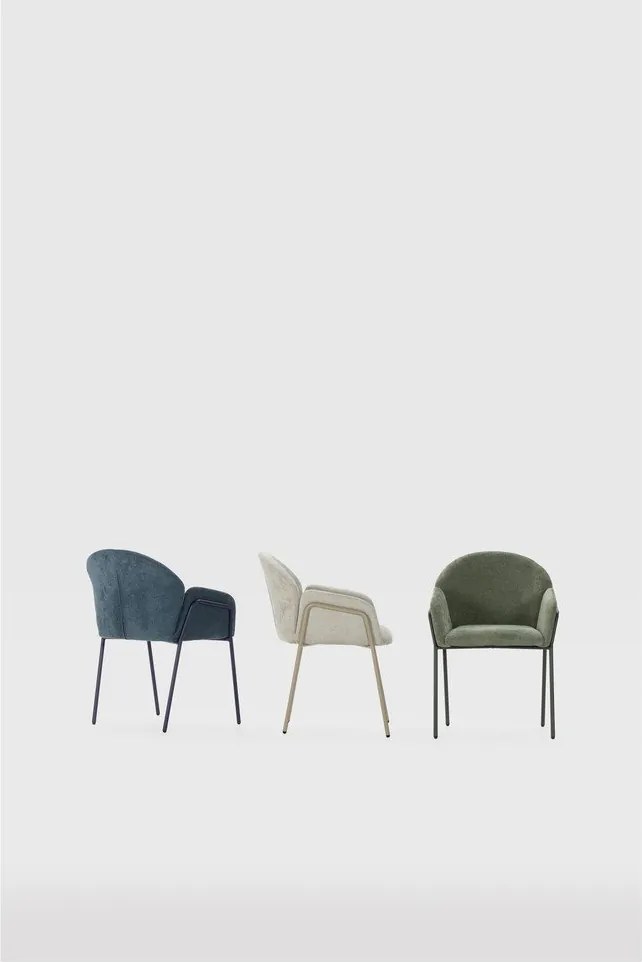 Set di sedie da pranzo verde in imbottito 2 pz Aslin – MOME