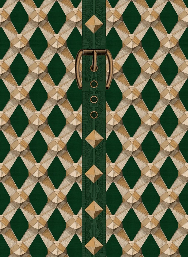 Mindthegap Tapete Luxury Detail - Green/ Taupe