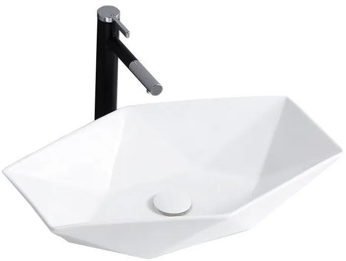Lavabo da appoggio Rea Vegas White