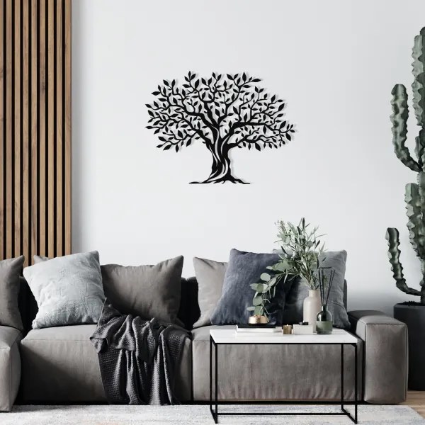 Decorazione da muro 69x52 cm albero metallo