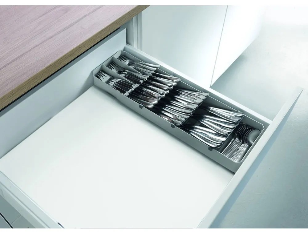 Credenza in plastica grigia per cassetto 15 x 49 cm - Metaltex