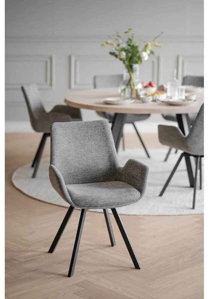Set di sedie da pranzo grigia in imbottito 2 pz Norwell – Rowico