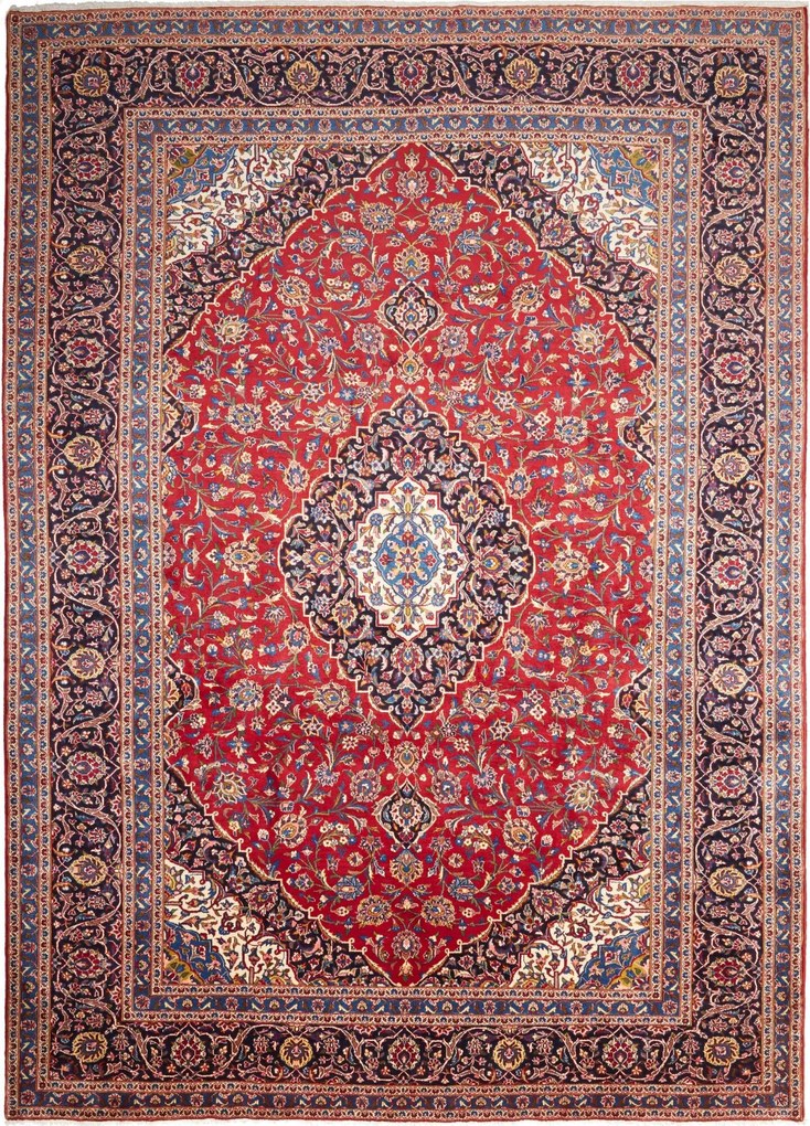 Kashan Tappeto persiano 350 x 250 Rosso (Iran) Annodato A Mano