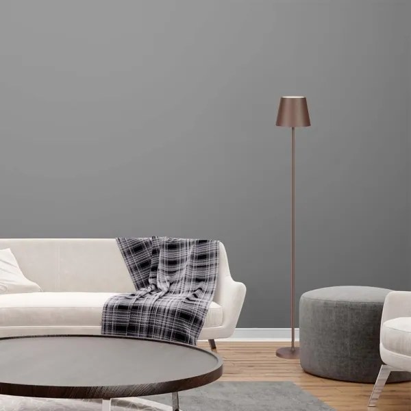 LED Lampada da terra ricaricabile e dimmerabile 3in1 LED/4W/5V 4400 mAh 3000K IP54 marrone